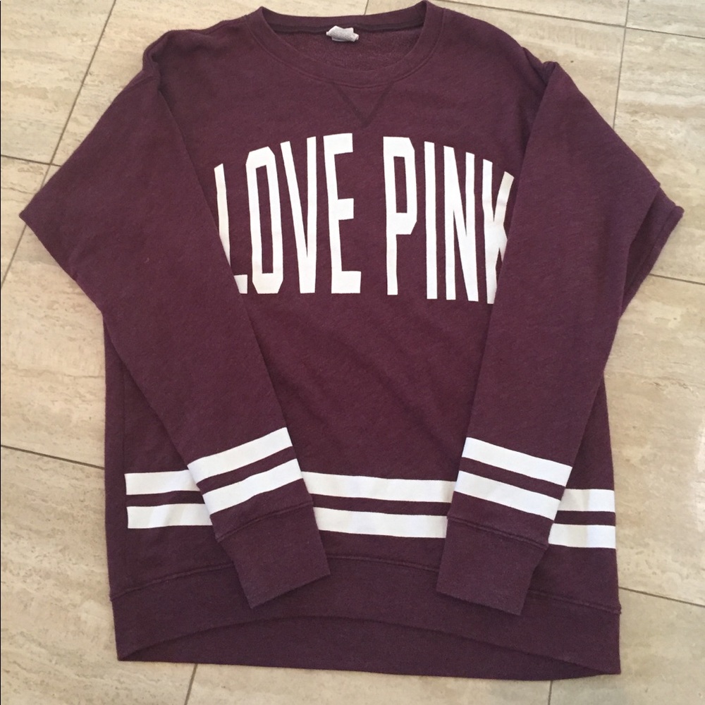 Pink Victoria's Secret Oversized Varsity Campus